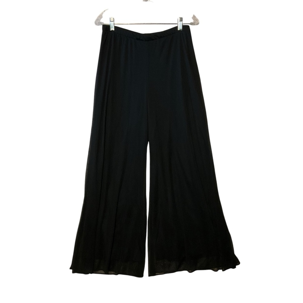 DRESS BARN COLLECTION sz Large Petite Elegant Dress Pants Lined Swishy Black